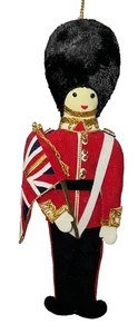 British Royal Guard 🎖️ Ornament EUC Union Jack Red Uniform Buckingham Palace - Picture 1 of 5