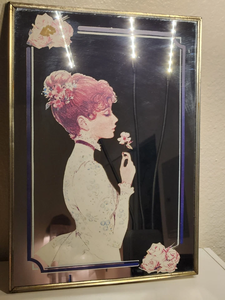 Vintage Josephine Currie 1970s Victorian Lady Mirror Wall Hanging MCM Art Deco - Image 1 of 4
