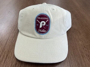 PHILADELPHIA PHILLIES 47 CROSS PATCH CORDUROY CLEAN UP STRAPBACK HAT MLB CAP $35 - Picture 1 of 4