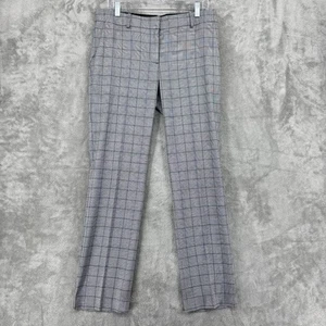 Ann Taylor Pants 8 Plaid Trouser Career Office Pockets Preppy Academia Black - Picture 1 of 12