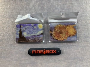 (2) Lot Van Gogh Art Fridge Magnets Starry Night Sunflowers - Stocking Stuffer - Picture 1 of 2