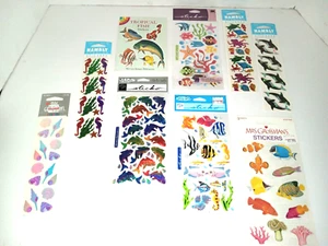 "FISH stickers" large collection new set of 9 - Picture 1 of 5