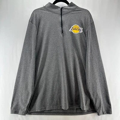 NBA Unk Los Angeles Lakers Shirt Mens Sz XL Quarter Zip Pullover Heathered Gray - Image 1 of 4