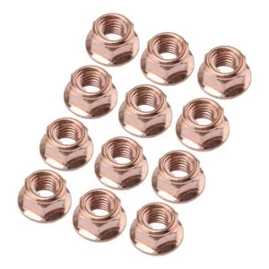 12Pcs M8x1.25mm Car Exh@ust Manifold Lock Nut Copper Plated 25306002589 - Picture 1 of 4