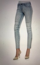  WOMEN'S D-ID SKINNY CYCLE/BIKER JEANS LIGHT BLUE STY#1505-Q405 Size 26 $180