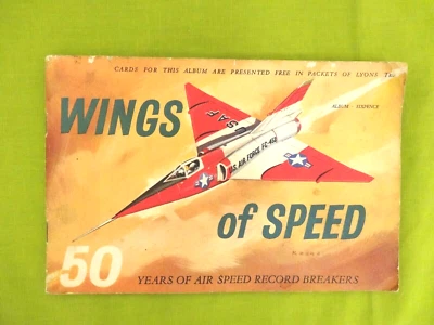 BROOKE BONDS RECORD BREAKERS TEA CARDS  WINGS OF SPEED ALBUM 50 YEARS WITH CARDS - Image 1 of 4