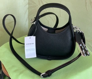 COACH COACHTOPIA MINI ERGO BAG W/CROSSBODY STRAP:NWT BLACK CO662 - Picture 1 of 16