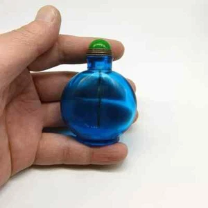 Collect Blue Transparent Blue Glass Snuff Bottles, Cultural and Decorative Items - Picture 1 of 7