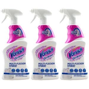 Vanish Oxi Action Multi-Flecken Weiss 3 x 750ml Vorwaschspray gegen Flecken - Picture 1 of 2
