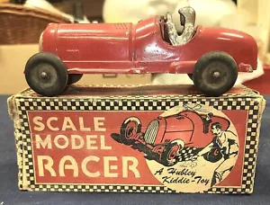 Muy RARO 1930 Hubley Fund Metal No. 5 Racer con caja original - Imagen 1 de 10