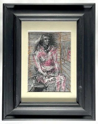 Litografía de boceto MOORE Henry Wartime en marco personalizado FMG 1944 Foto 1 de 4