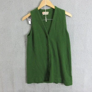 Vintage Pringle of Scotland Vest Men 38 Green 100% Cashmere Sweatshirt - Picture 1 of 9