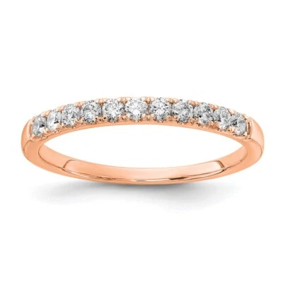 1/3 Ct Lab Grown Diamond Wedding Band Ring Size 8 in 14K Rose Gold ( VS/SI,FGH ) - Image 1 of 2