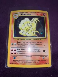 Pokemon 1999 Set Base Ninetales Holo 12/102 Spedizione Gratuita - Foto 1 di 2