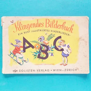 Rarität von 1947 Klingendes Bilderbuch ein bunt illustriertes Kinderlieder- ABC - Bild 1 von 8