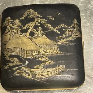 Japanese damascscene K 24 Cigarette case could be Victorian. Sweet treasure - Picture 1 of 8