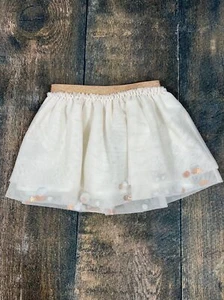 Cat & Jack Girls Size 4T White Tulle Skirt with confetti and pom poms! - Picture 1 of 6