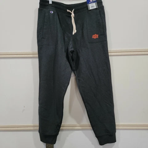 Champion Womens Black Oklahoma State Cowboys Elastic Waist Sweat Pant Size Large Cover