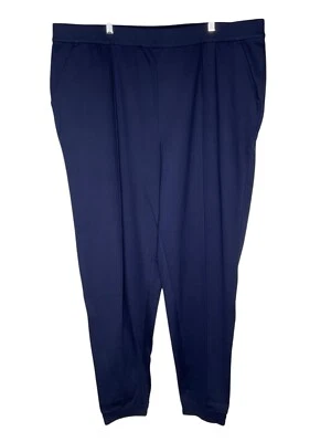 Isaac Mizrahi Live! Jogger tejido elástico 24/7 a medida A609961 azul talla alta 2X Foto 1 de 4