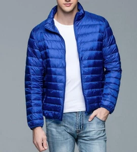 Men's Jacket Duck Down Ultralight Coat Hooded Puffer Jacket Bubble Winter Coat - Picture 1 of 16