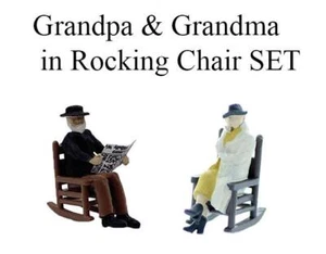 O Scale ROCKING CHAIRS with Grandpa and Grandma unique SET 1/48 comes painted - Picture 1 of 1