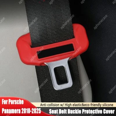 Seat Belt Buckle Cover 5PCS Silicone Seat Belt Clips Sleeve For Porsche Panamera - Image 1 of 4