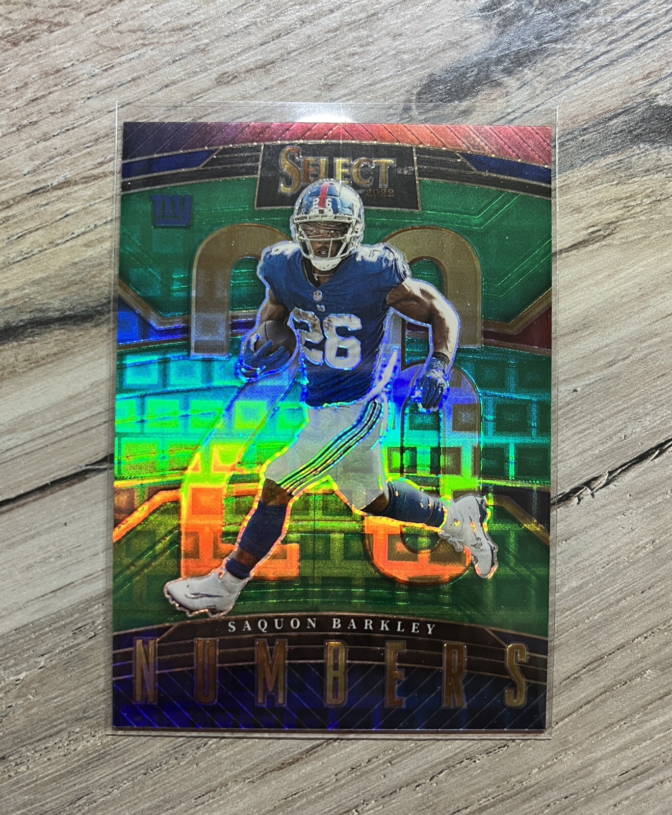 2022 Saquon Barkley Select NUMBERS SN-11 Green 2/5