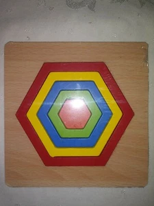Rompecabezas Geométrico Enseñanza Aprendizaje Ayudas Multicolor Juguete Cognición - Imagen 1 de 2