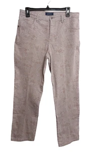 Charter Club Damen Jeans hellbraun Paisley-Design gerades Bein Größe 12 Petite - Bild 1 von 7