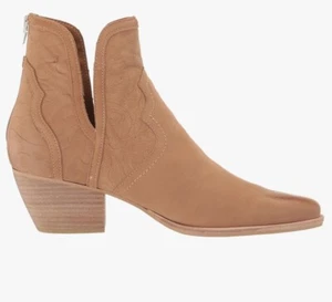 DOLCE VITA Silvan Tan Toffee Nubuck Suede Western Booties Sz 6 NWB - Picture 1 of 11