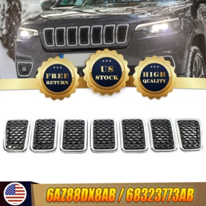 For Jeep Cherokee 2019-2023 Chrome Front Honeycomb Front Grille Inserts Frame US - Bild 1 von 13