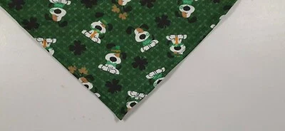 Dog Bandana, Green, St. Patrick's Day, Shamrocks, Irish, xS, S ,M, L - Image 1 of 3