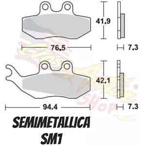BRAKING PASTIGLIE FRENO SM1 BRAKE PADS GILERA DNA 50 2002 ANTERIORE FRONT - Bild 1 von 1
