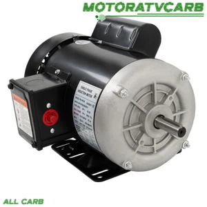 ALL-CARB 56 Frame 13.6/6.8A 1 HP Farm Duty Single Phase Motor 1750RPM 115V/230V - Picture 1 of 12