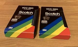 2 x 360 Scotch 3M Video 2000 V2000 Video Cassette Tapes VCC (NOT VHS) VCR Used - Picture 1 of 10
