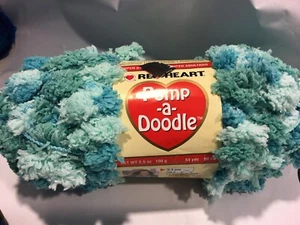 aqua blue shoreline pomp a doodle KNITTING DESIGNER YARN CRAFTS CROCHET 100G - Picture 1 of 3