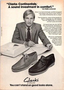 DE COLECCIÓN 1981 CLARKS OF ENGLAND ZAPATOS PARA HOMBRE ANUNCIO IMPRESO - Imagen 1 de 1