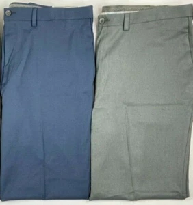 Men's Haggar Big & Tall Classic Fit Cool 18 Pro Polyester Flat Front Dress Pants - Picture 1 of 5
