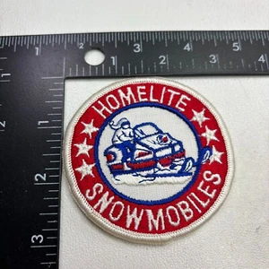 Vintage c 1980s HOMELITE SNOWMOBILES Patch Ski Mobile Winter Vehicle 00ar - Picture 1 of 2