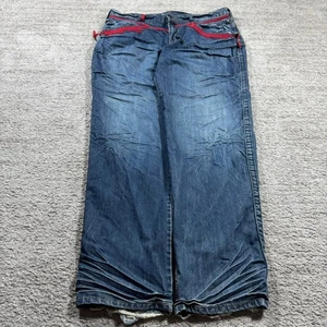 Baggy Y2K 2000’s Embroidered Marithe Francois Girbaud Distressed Denim Jeans - Picture 1 of 8