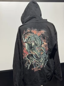Scream Feeding Deathcore Zip Hoodie Graphic Monster Art Independent Trading Co. - Picture 1 of 11