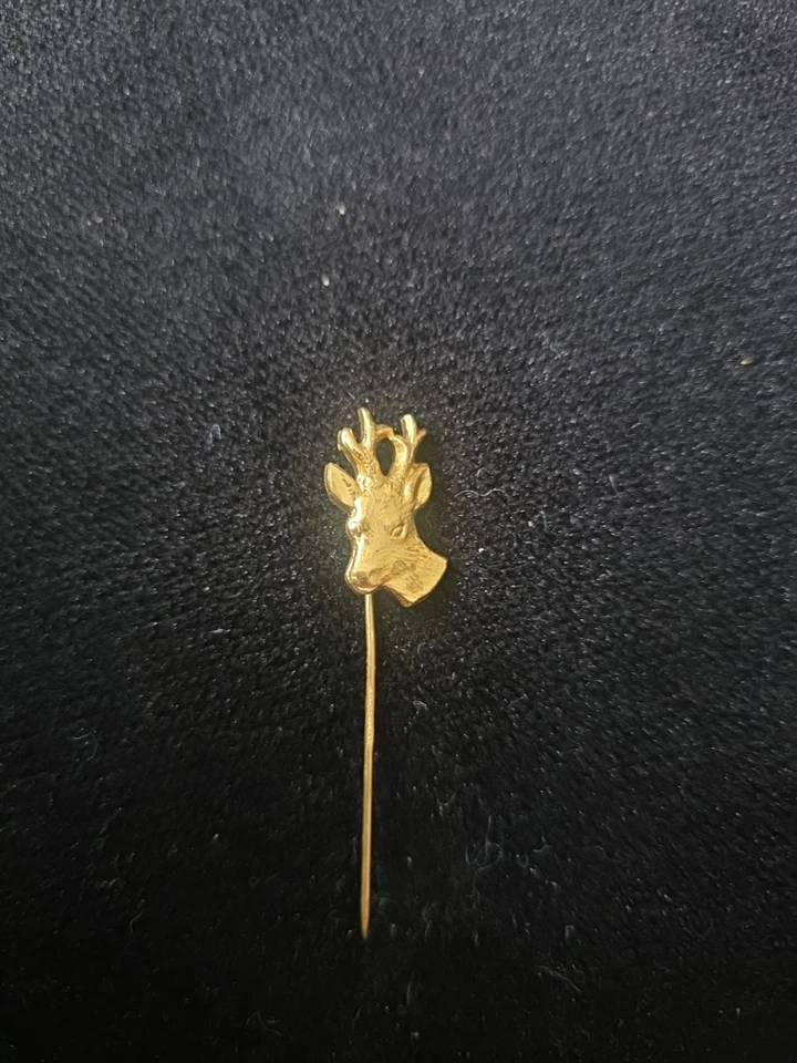  Alte Anstecknadel Hutnadel Wandernadel Hirsch Trachtschmuck Jagd  - Bild 1 von 1