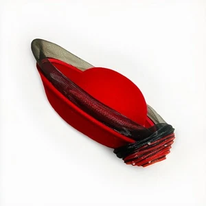 Hermoso sombrero rojo vintage para mujer para iglesia boda derby ocasión especial - Imagen 1 de 6