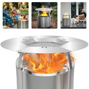 Fire Pit Heat Deflector for Solo Stove Bonfire 19.5", 304 Stainless Steel Hea... - Picture 1 of 6