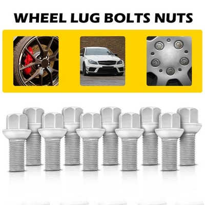 10x parafusos de roda porcas de ajuste Mercedes Benz CLS63 CLS350 CLS500 E280 E200 E300 - Imagem 1 de 4