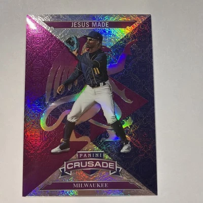 2025 Panini Crusade Jesus Made 31 /99 Refractor Brewers - Image 1 of 3