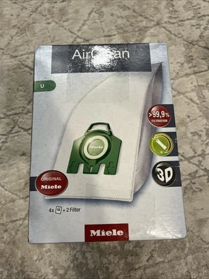 8 Bags 4 Filters Miele AirClean 3D Efficiency Type U Vacuum Bags New Miele - Image 1 of 3