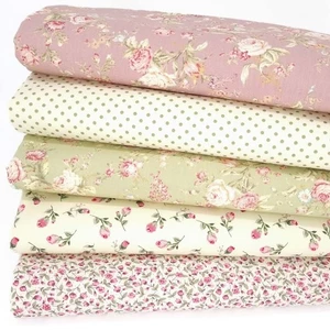 FAT QUARTER BUNDLE Cotton Fabric Vintage Rose Pink Spot Ditsy Floral Material - Picture 1 of 6
