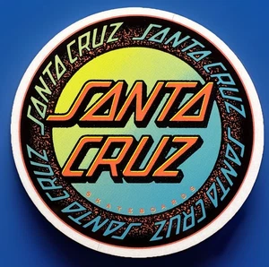 π₯ ORIGINAL Santa Cruz Ocean Wave Dot Skateboard Clear Sticker 4+" Surf Beach CA - Picture 1 of 5