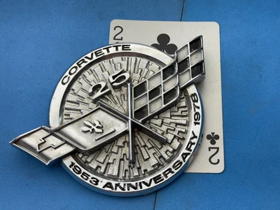 Chevrolet Corvette 1953 1978 emblema 25 aniversario garantizado original OEM Foto 1 de 4